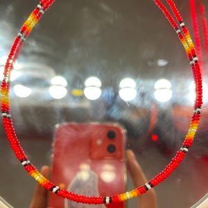 Red serape choker!!